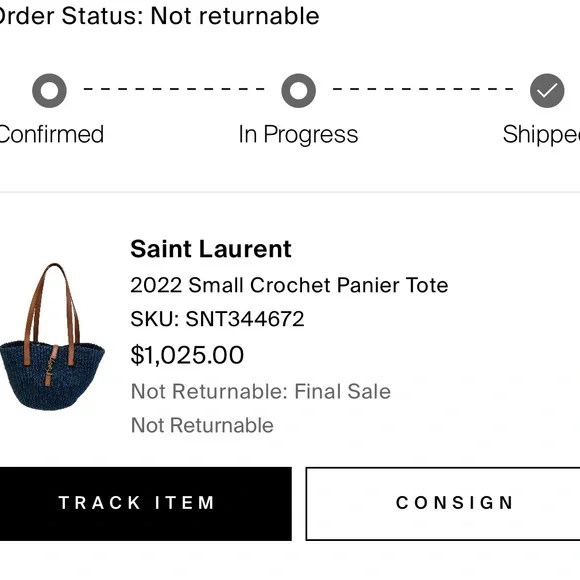 Saint Laurent 2022 small crochet panier tote - Picture 3 of 10